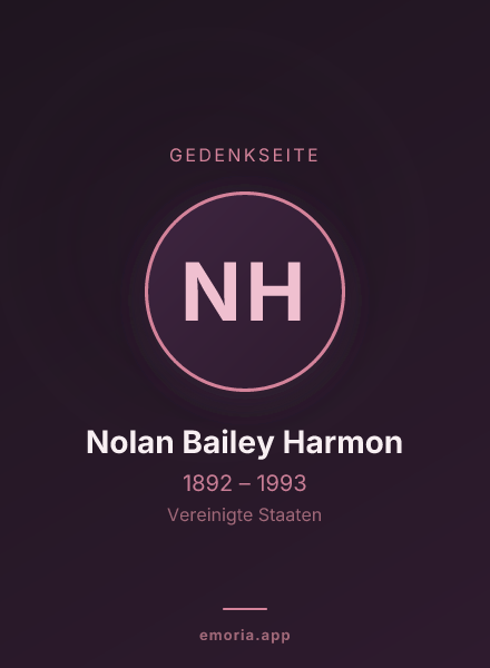 Gedenkportrait von Nolan Bailey Harmon
