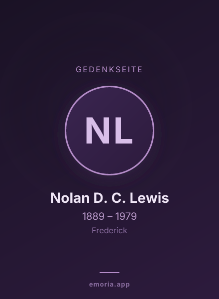 Gedenkportrait von Nolan D. C. Lewis