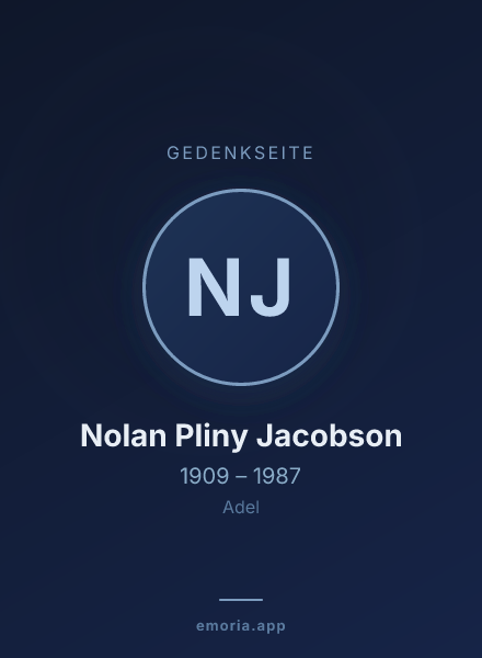 Gedenkportrait von Nolan Pliny Jacobson