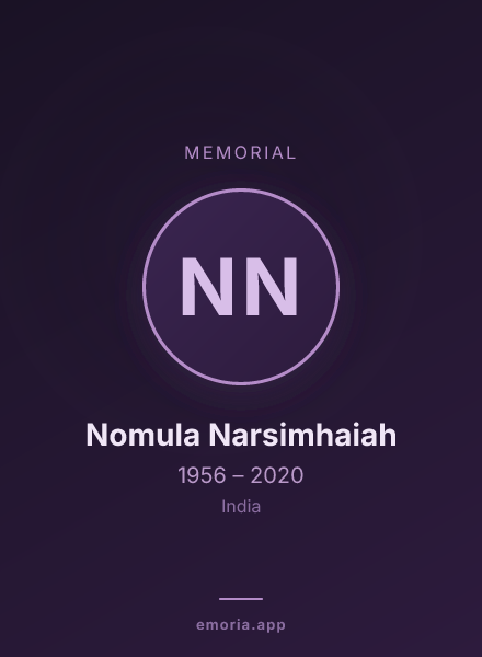 Memorial portrait of Nomula Narsimhaiah