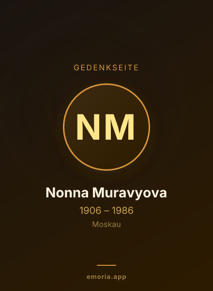 Gedenkportrait von Nonna Muravyova