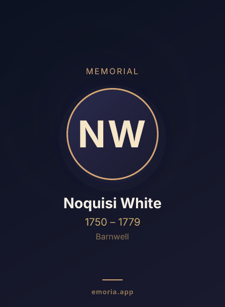 Memorial portrait of Noquisi White