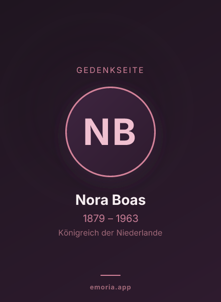 Gedenkportrait von Nora Boas
