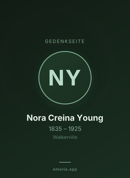 Gedenkportrait von Nora Creina Young