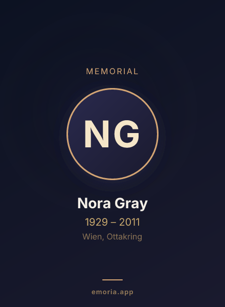 Memorial portrait of Nora Gray