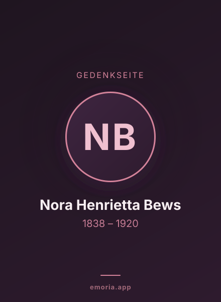 Gedenkportrait von Nora Henrietta Bews