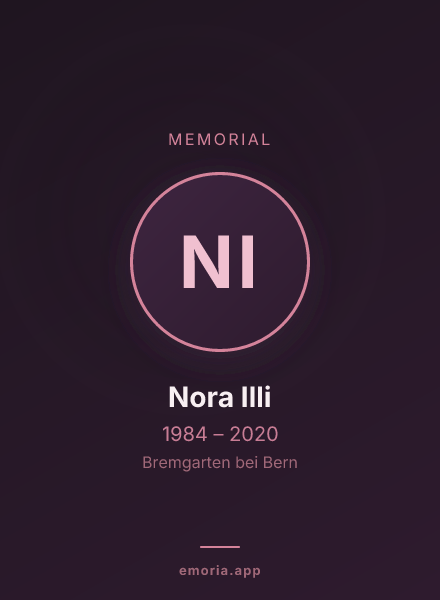 Memorial portrait of Nora Illi