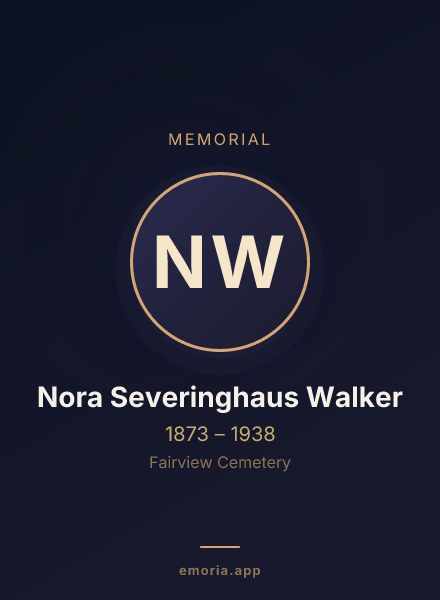 Memorial portrait of Nora Severinghaus Walker