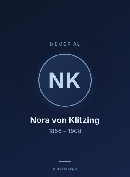 Memorial portrait of Nora von Klitzing