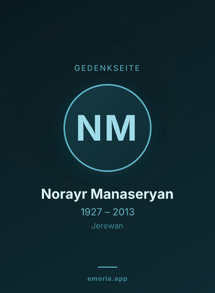 Gedenkportrait von Norayr Manaseryan