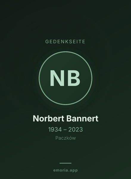 Gedenkportrait von Norbert Bannert