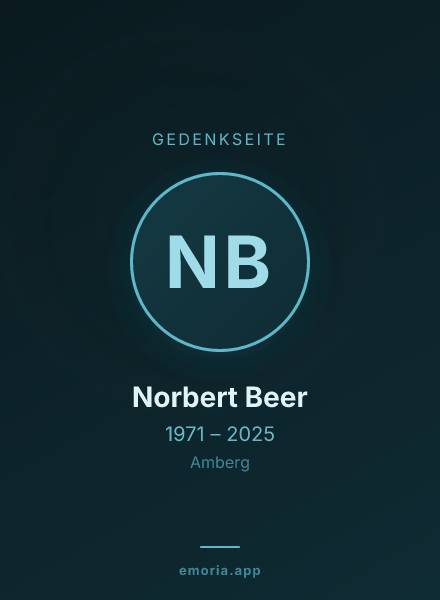 Gedenkportrait von Norbert Beer
