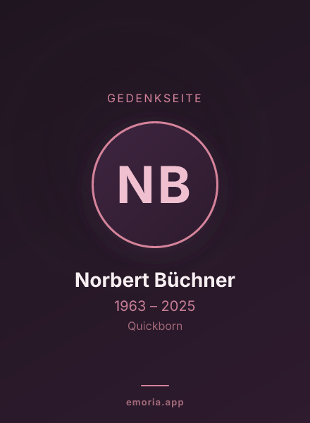 Gedenkportrait von Norbert Büchner
