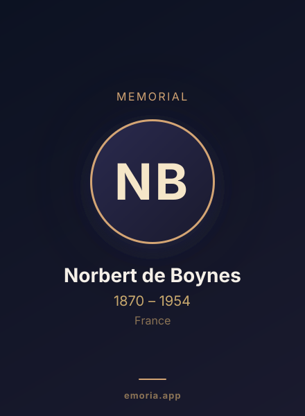 Memorial portrait of Norbert de Boynes
