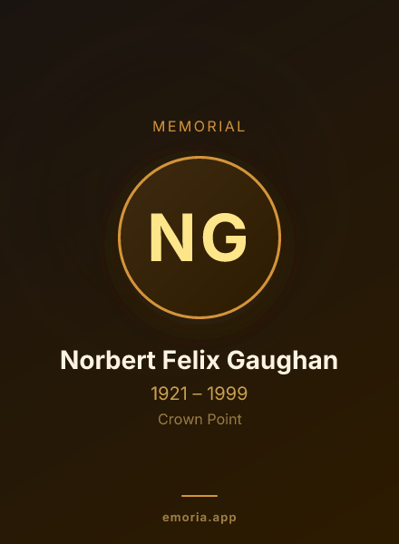 Memorial portrait of Norbert Felix Gaughan