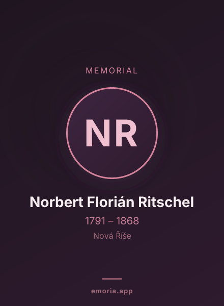 Memorial portrait of Norbert Florián Ritschel