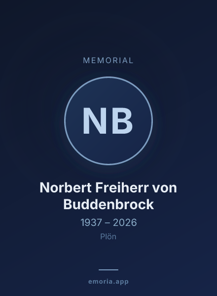 Memorial portrait of Norbert Freiherr von Buddenbrock