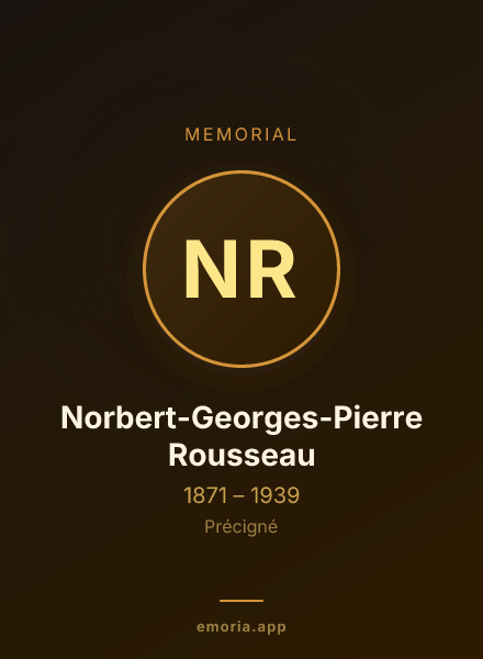 Memorial portrait of Norbert-Georges-Pierre Rousseau