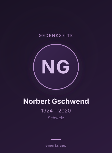 Gedenkportrait von Norbert Gschwend