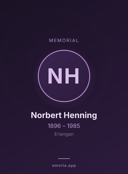 Memorial portrait of Norbert Henning