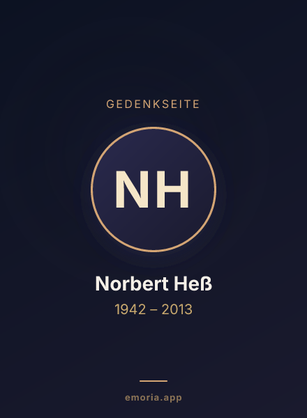 Gedenkportrait von Norbert Heß