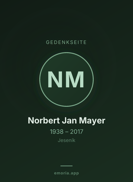 Gedenkportrait von Norbert Jan Mayer