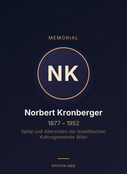 Memorial portrait of Norbert Kronberger