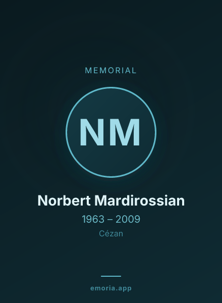 Memorial portrait of Norbert Mardirossian