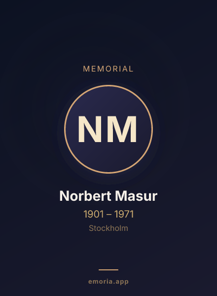 Memorial portrait of Norbert Masur