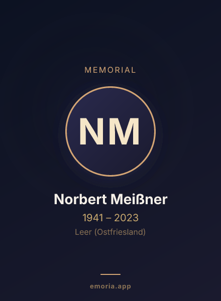 Memorial portrait of Norbert Meißner