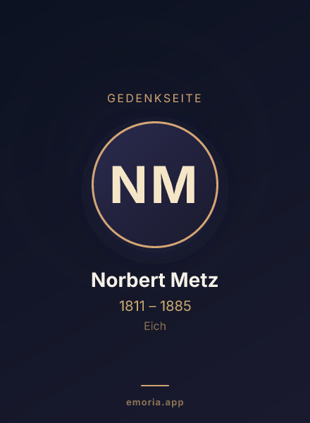 Gedenkportrait von Norbert Metz