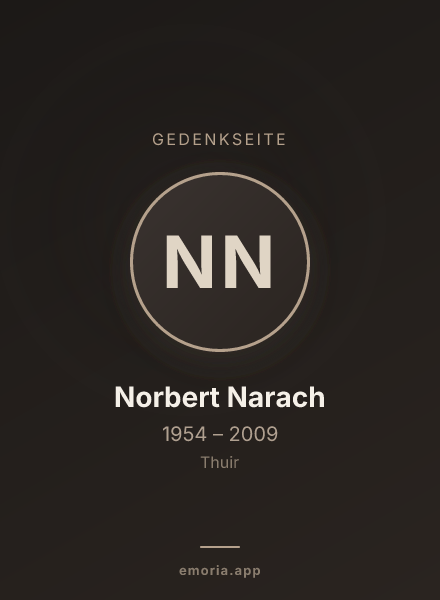 Gedenkportrait von Norbert Narach