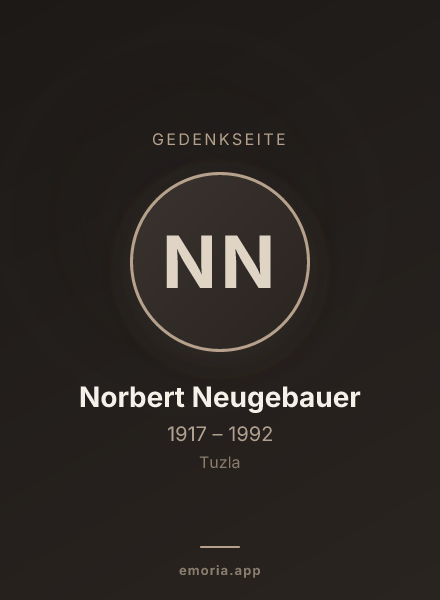 Gedenkportrait von Norbert Neugebauer