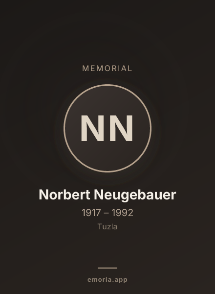 Memorial portrait of Norbert Neugebauer