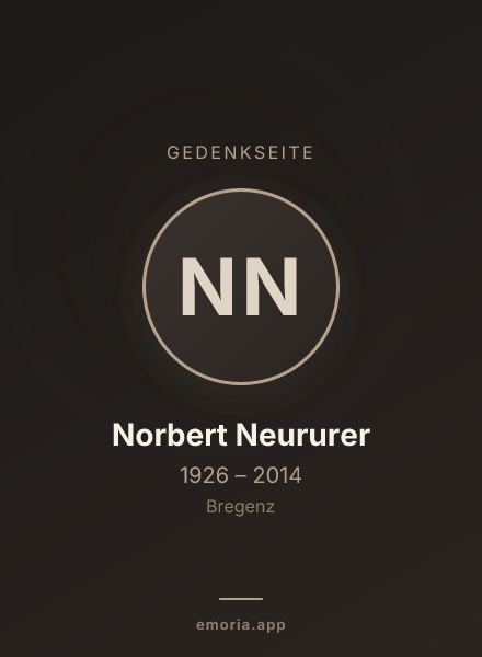 Gedenkportrait von Norbert Neururer