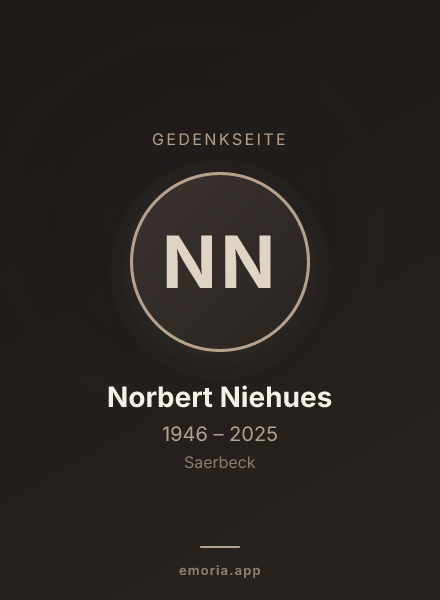 Gedenkportrait von Norbert Niehues