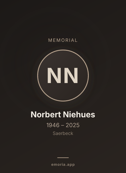Memorial portrait of Norbert Niehues
