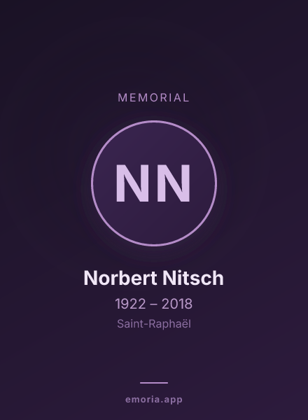 Memorial portrait of Norbert Nitsch