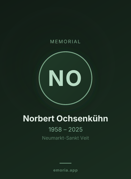 Memorial portrait of Norbert Ochsenkühn