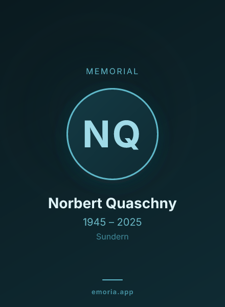 Memorial portrait of Norbert Quaschny