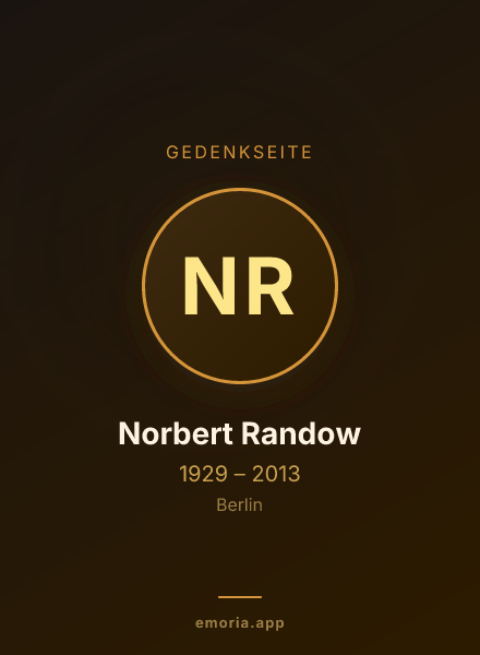 Gedenkportrait von Norbert Randow