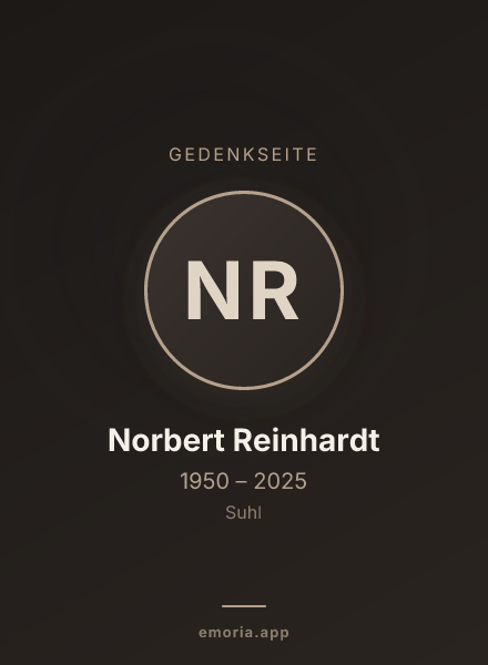 Gedenkportrait von Norbert Reinhardt