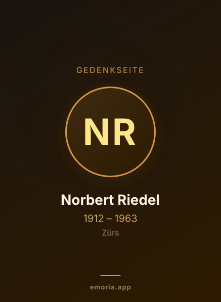 Gedenkportrait von Norbert Riedel