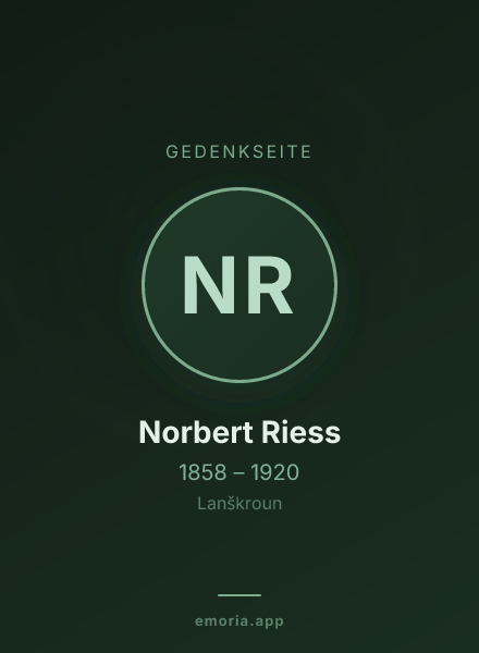 Gedenkportrait von Norbert Riess