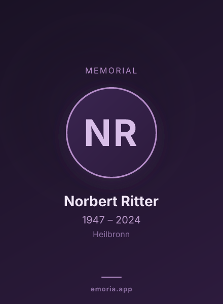 Memorial portrait of Norbert Ritter