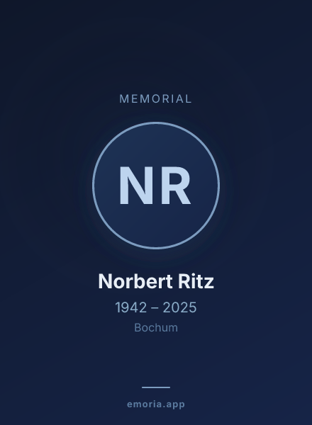 Memorial portrait of Norbert Ritz