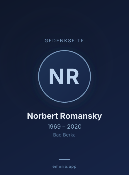 Gedenkportrait von Norbert Romansky