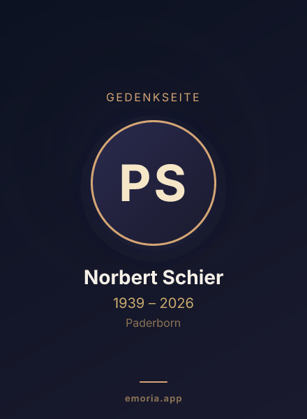 Gedenkportrait von Prof. Dr. Norbert Schier