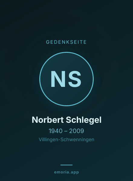 Gedenkportrait von Norbert Schlegel