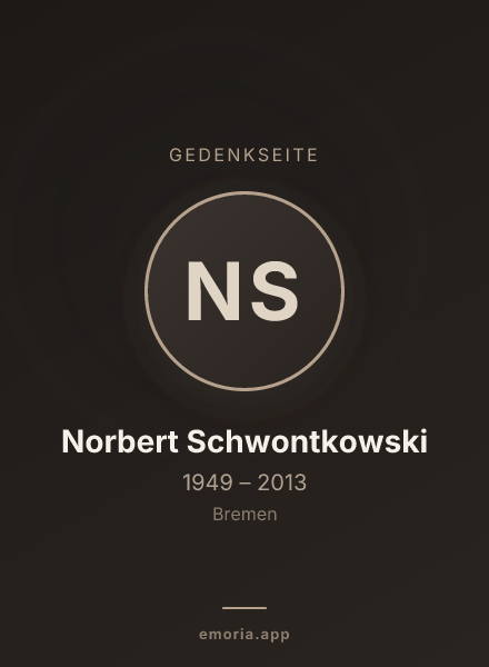 Gedenkportrait von Norbert Schwontkowski